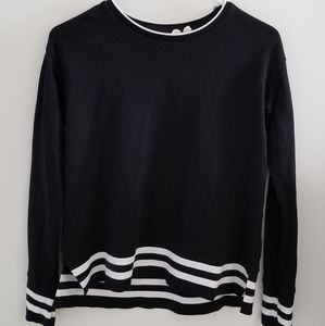 Long Sleeve Black Striped Sweater
